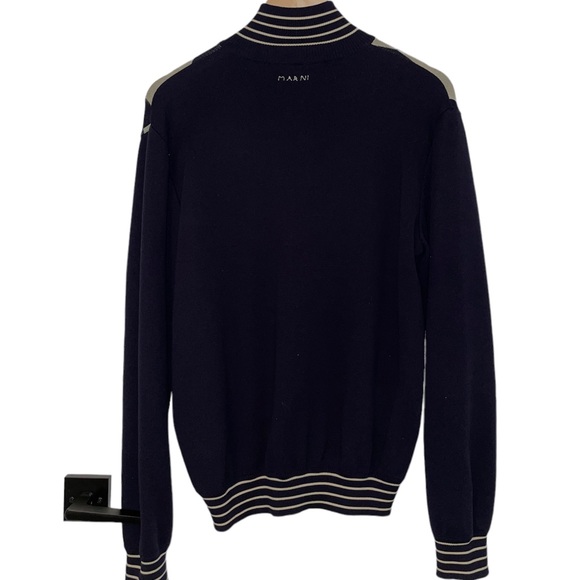 Marni 70’s Optical Tracksuit Cardigan In Ultramarine - Picture 2 of 5